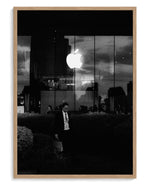 Think Corporate art print, framed in natural-wood frame with acrylic glazing