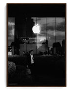 Think Corporate on hand-stretched cotton canvas, brown floater frame