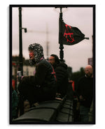 Anarchy art print, framed in black wood with acrylic glazing