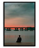 Still art print, framed in black wood with acrylic glazing