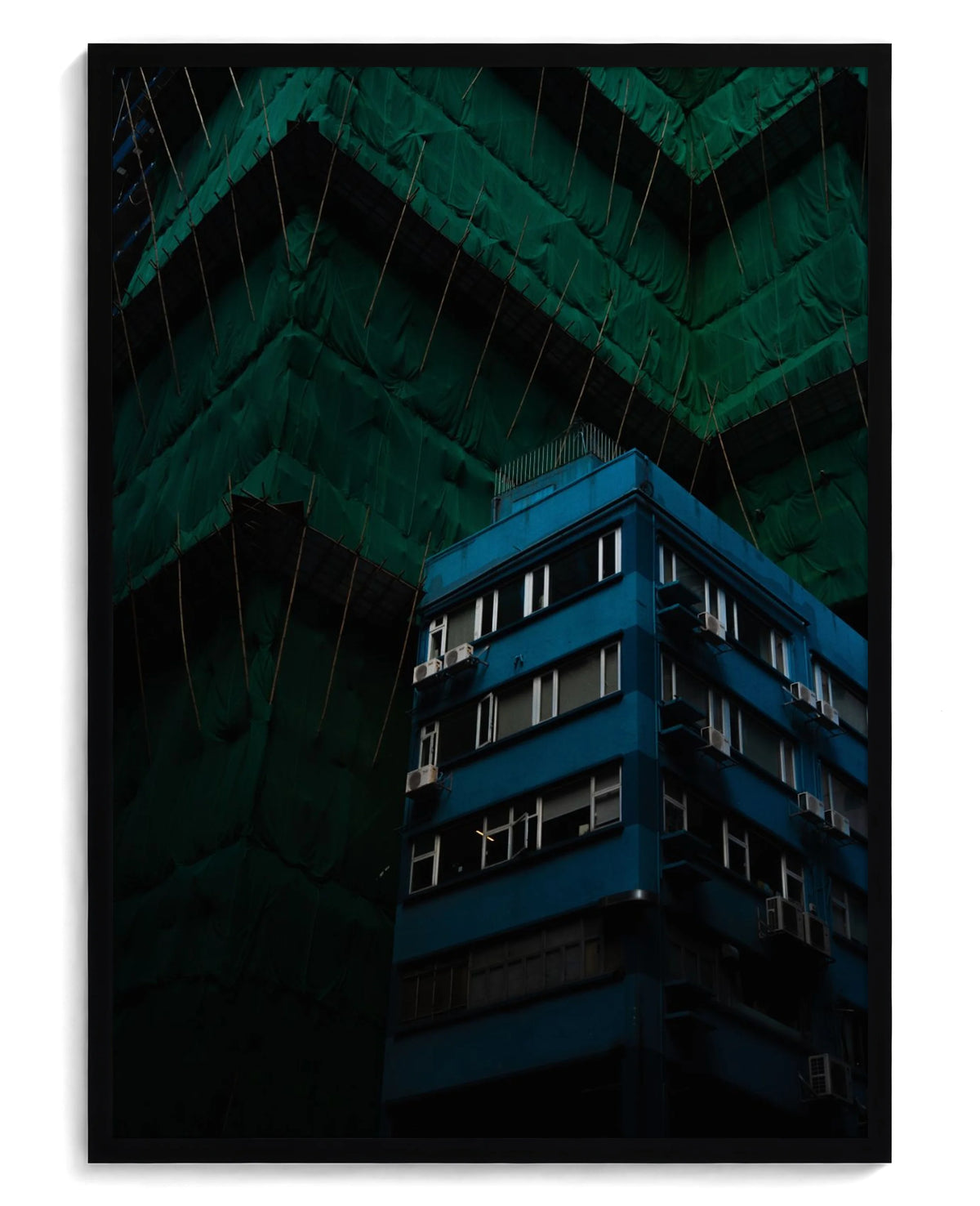 Monopoly art print, framed in black wood with acrylic glazing