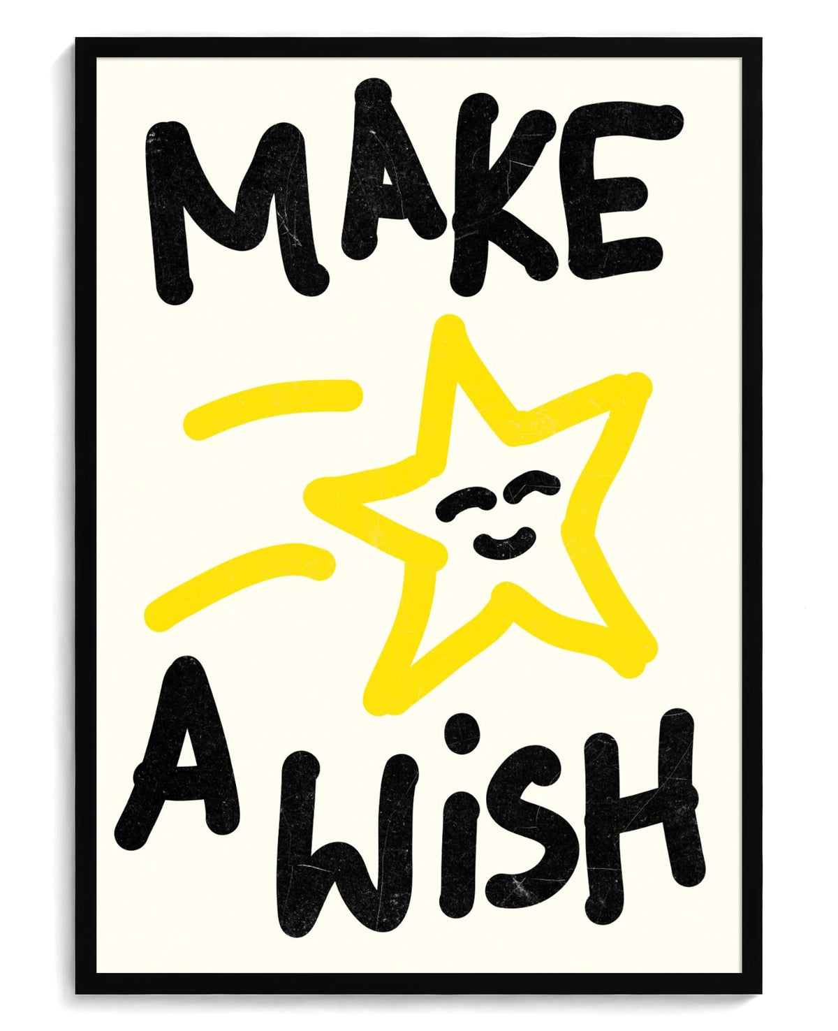 Make a Wish art print, framed in black wood with acrylic glazing