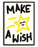 Make a Wish art print, framed in black wood with acrylic glazing