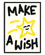 Make a Wish on hand-stretched cotton canvas, black floater frame