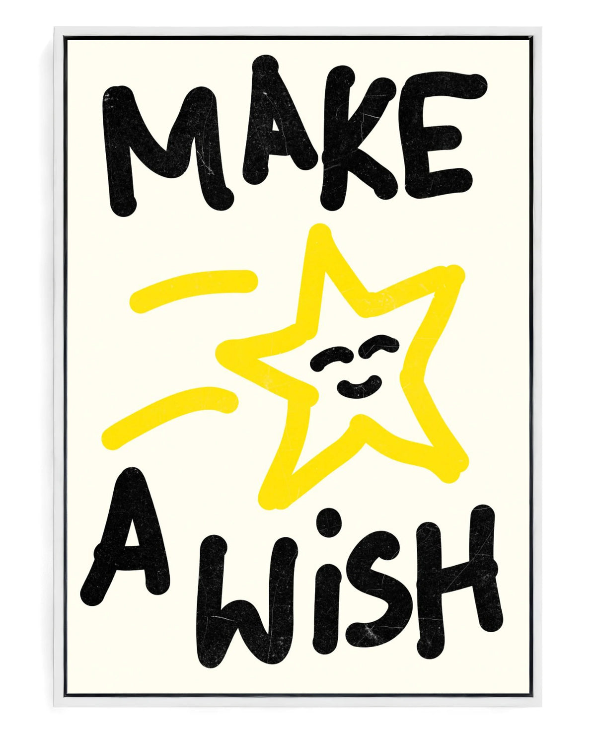 Make a Wish on hand-stretched cotton canvas, white floater frame