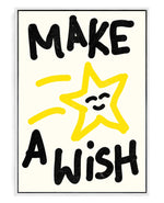 Make a Wish on hand-stretched cotton canvas, white floater frame