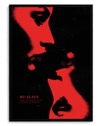 Duality art print, framed in black wood with acrylic glazing