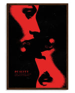 Duality art print, framed in brown wood with acrylic glazing