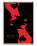 Duality art print, framed in natural-wood frame with acrylic glazing