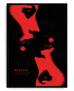 Duality on hand-stretched cotton canvas, black floater frame
