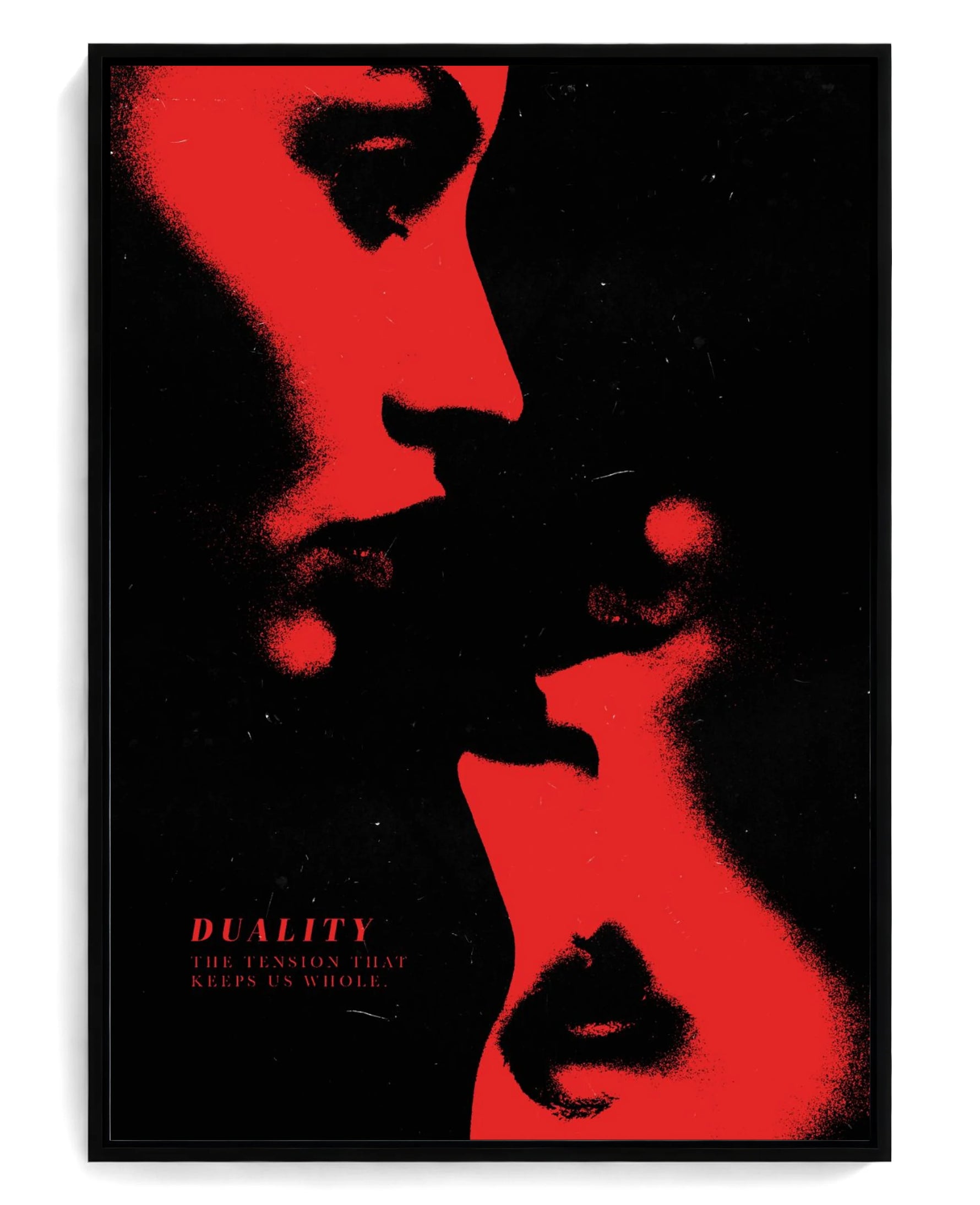 Duality on hand-stretched cotton canvas, black floater frame
