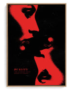 Duality on hand-stretched cotton canvas, natural-wood floater frame