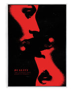 Duality on hand-stretched cotton canvas, white floater frame
