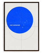 Not Centered on hand-stretched cotton canvas, brown floater frame