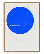 Not Centered on hand-stretched cotton canvas, natural-wood floater frame