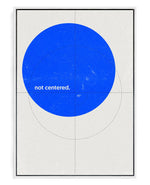 Not Centered on hand-stretched cotton canvas, white floater frame