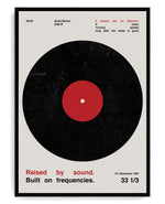 Vinyl on hand-stretched cotton canvas, black floater frame