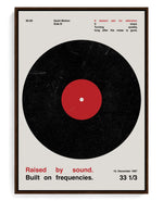 Vinyl on hand-stretched cotton canvas, brown floater frame