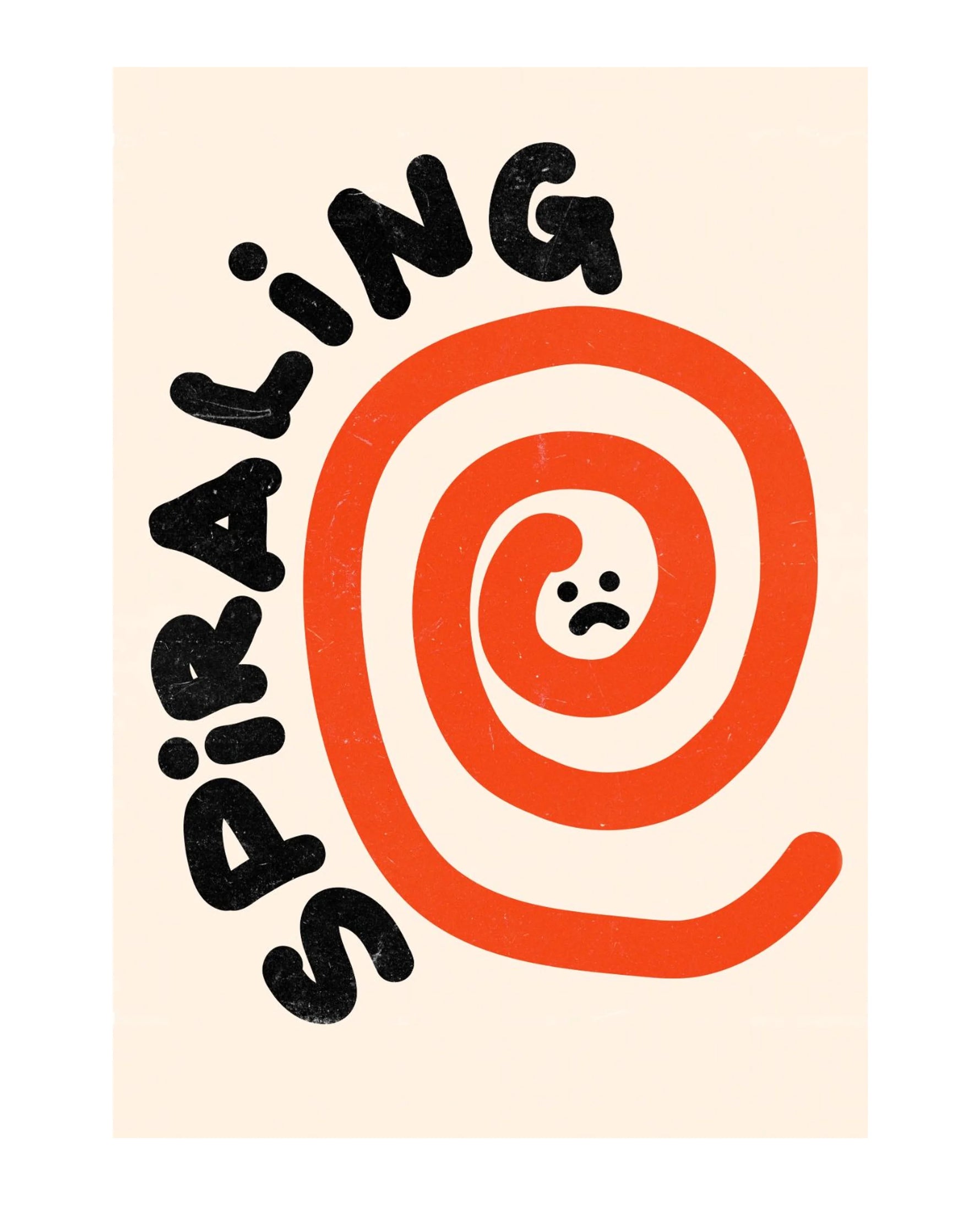 Spiraling unframed art print on museum-grade archival paper