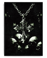 Memento Mori on hand-stretched cotton canvas, black floater frame