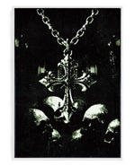 Memento Mori on hand-stretched cotton canvas, white floater frame