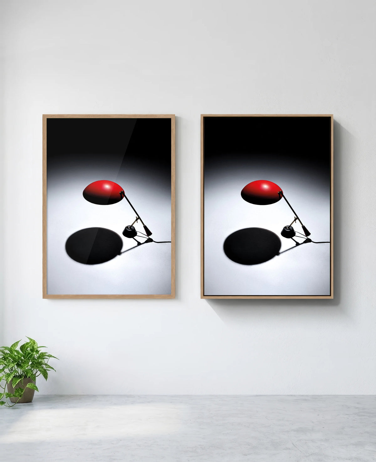 BAG Turgi art print in natural-wood frame, installed on wall