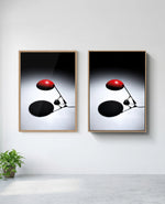 BAG Turgi art print in natural-wood frame, installed on wall