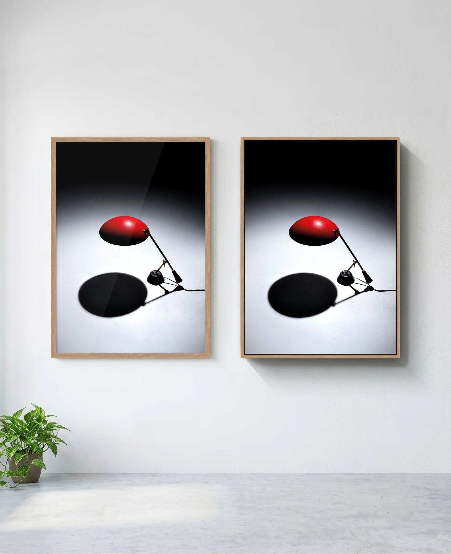 BAG Turgi art print in natural-wood frame, installed on wall