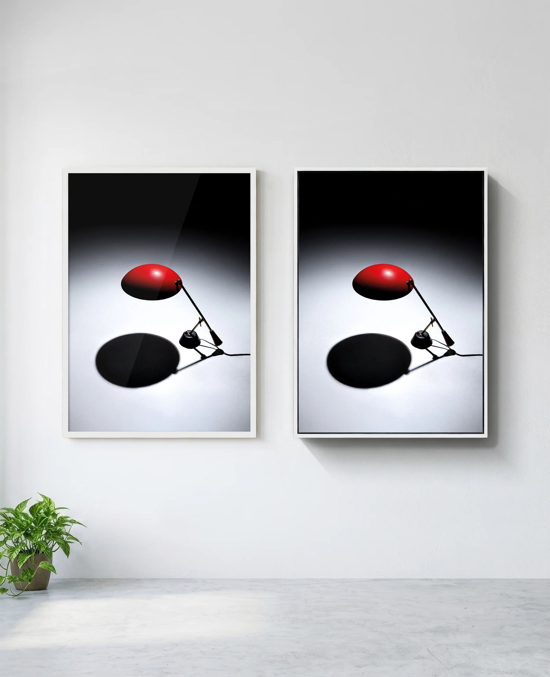 BAG Turgi art print in white frame, installed on wall